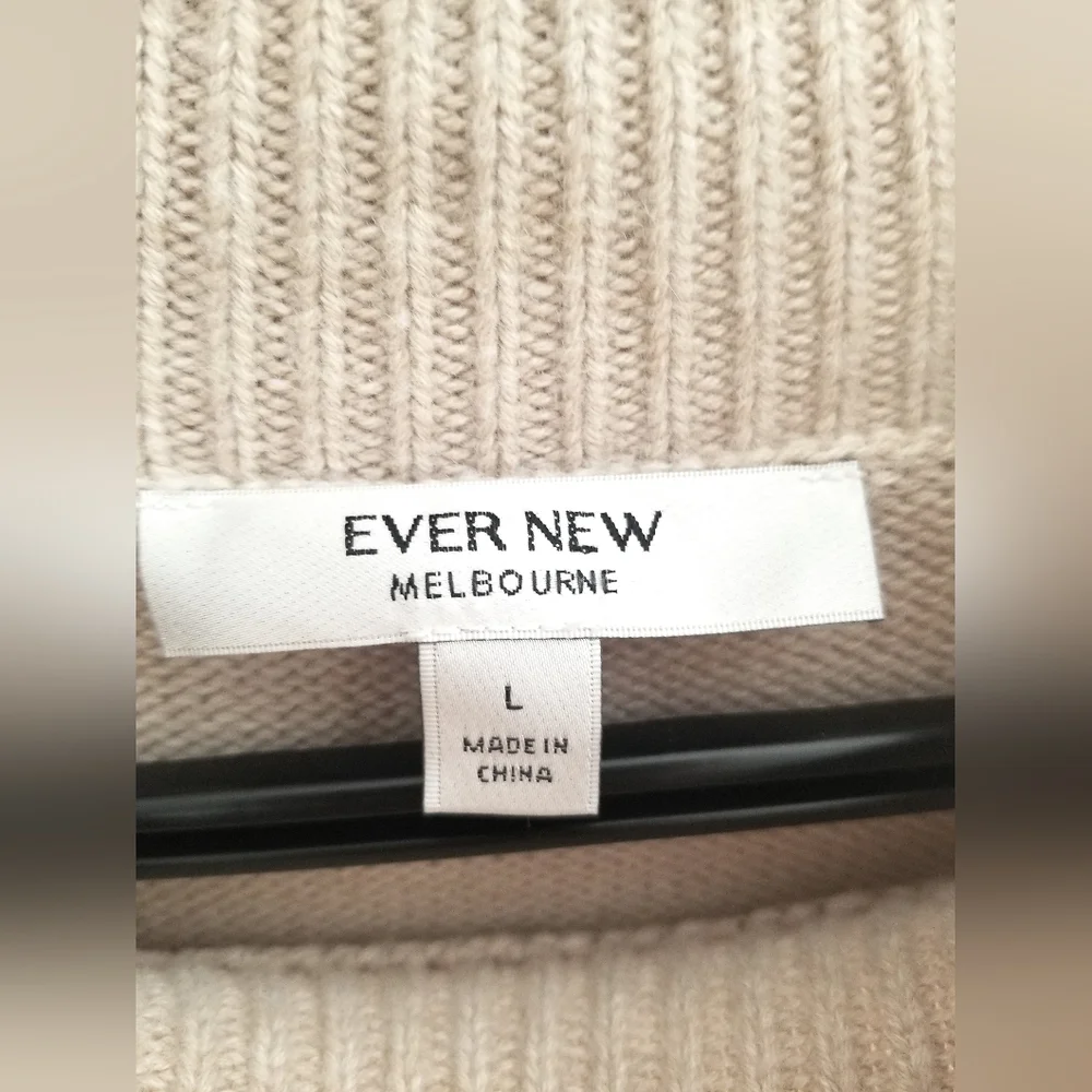 Evernew Mock Neck Sweater Sz L New Condition - Picture 6 of 6